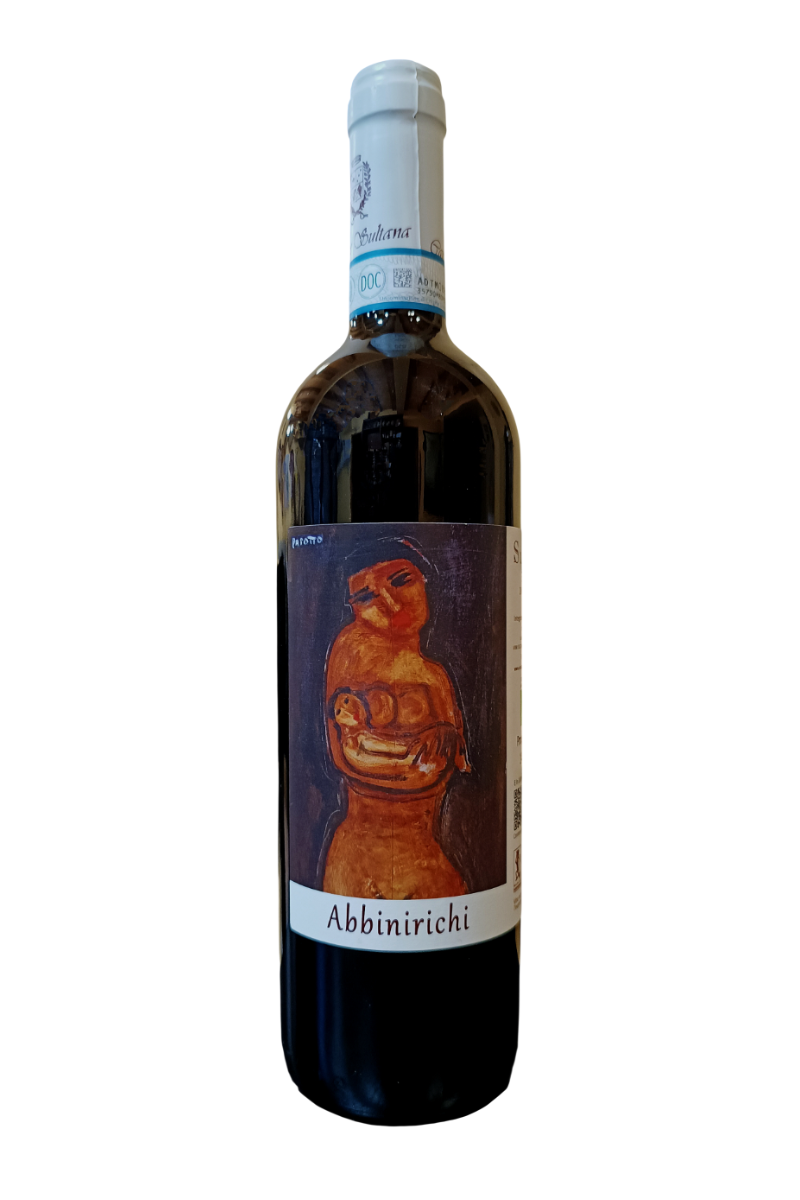 Bottiglia di Abbinirichi Syrah Sicilia DOC Bio - Sultana