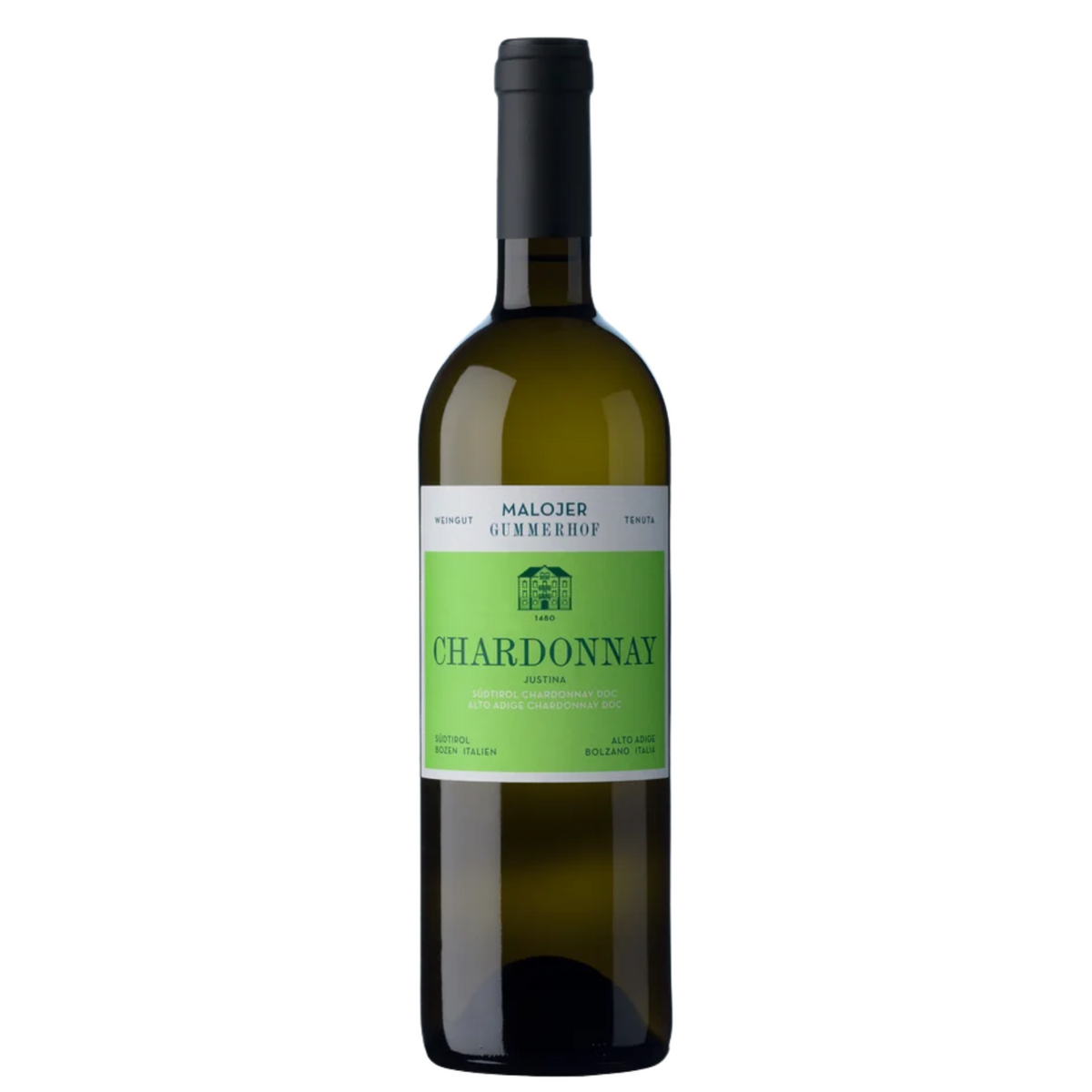 Bottiglia di Justinus Chardonnay Alto Adige DOC - Malojer Gummerhof